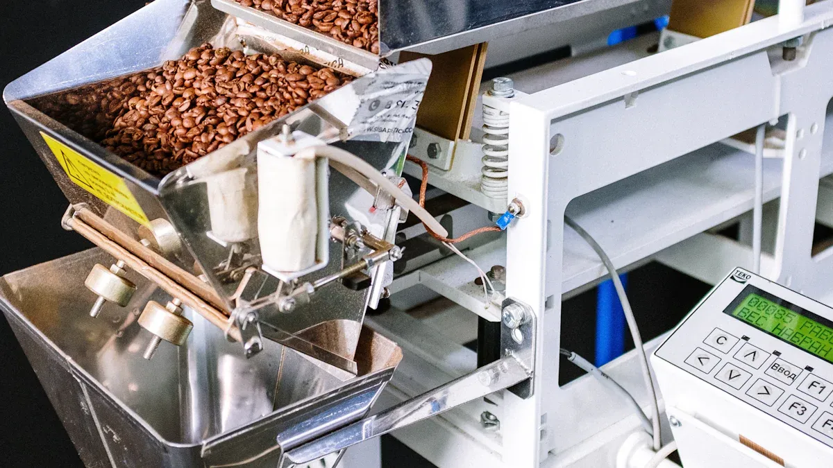 Que tipo de embalagem de café pode ser usada em máquinas de envase vertical?