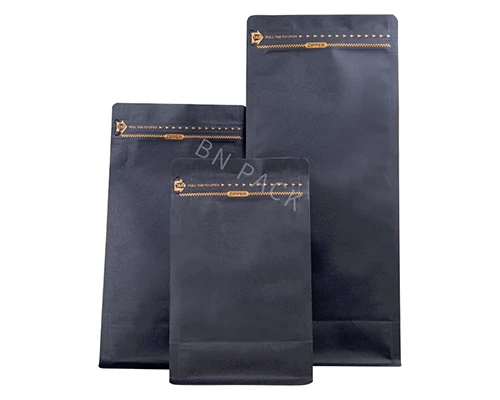 Black Kraft Paper Coffee Pouches