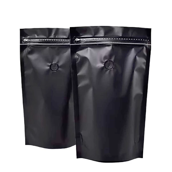 Black Nylon PE Coffee Pouches