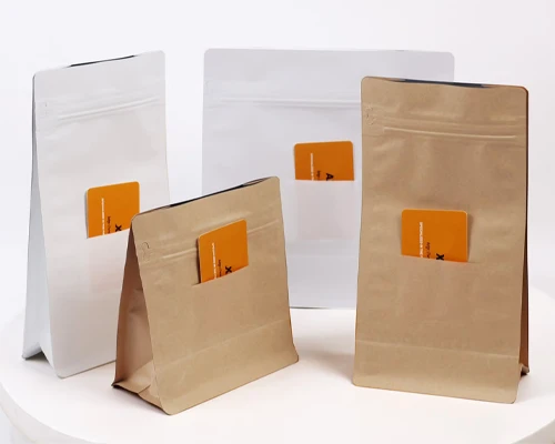 Card Slot equipped Kraft Coffee Bag