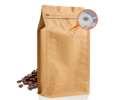 Kraft Coffee Bags with Valve
