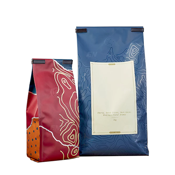 Sacchetto per caffè con soffietto laterale e valvola