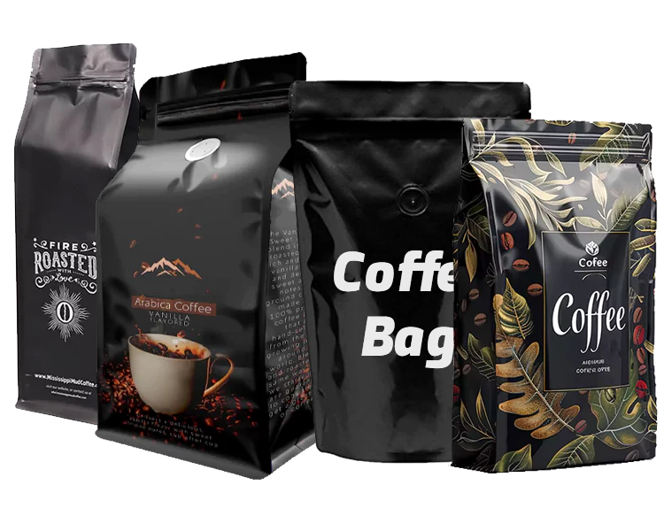 black coffee bag mockup