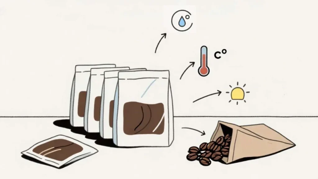 factors affecting the shelf life of vacuum packed coffee