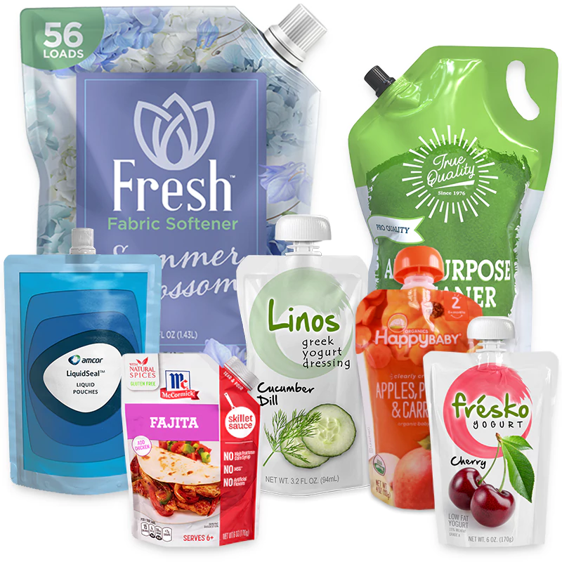 Beverage plastic stand up pouch