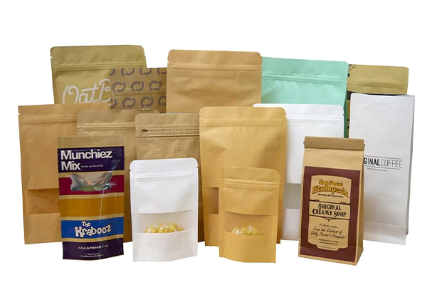 Biodegradable Stand Up Pouches with windows