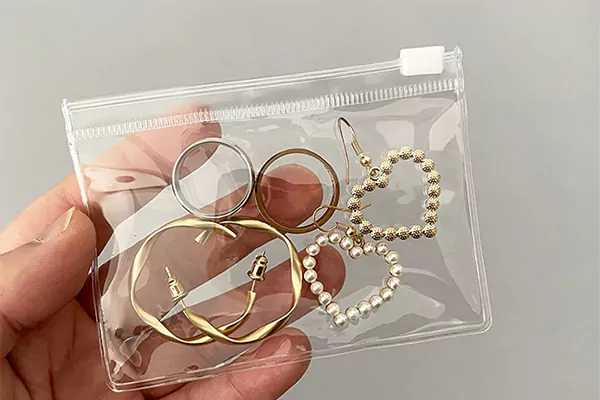 Pochettes à bijoux en plastique transparent