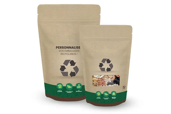 Eco Friendly Kraft Stand Up Pouch