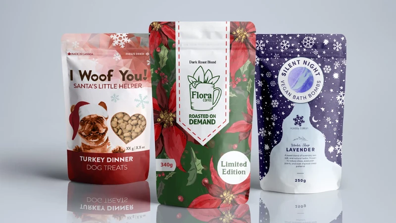 Holiday Packaging pouches