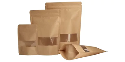 Kraft Paper Stand Up Zipper Pouches