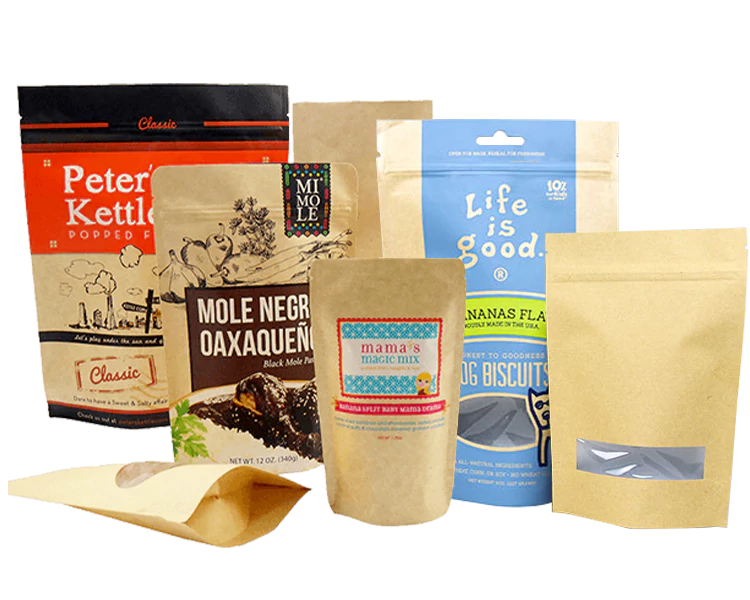 Kraft Stand Up Pouches