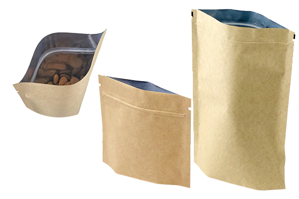 Kraft Stand Up Zip Pouch