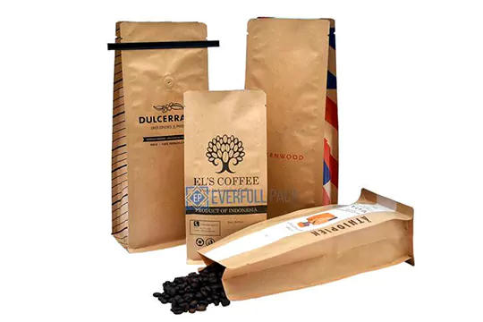 Kraft paper coffee bag