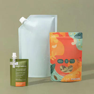 Sachets en plastique à fond plat