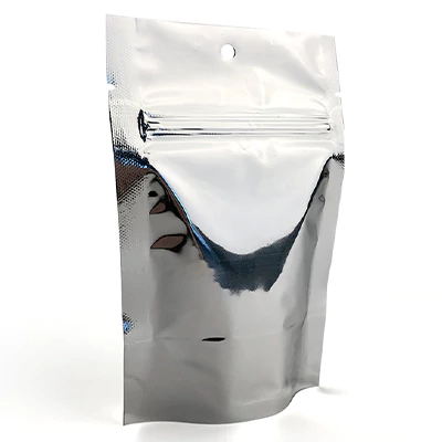 Silver Metallized Stand Up Zipper Pouch