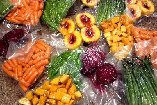 Vegetables and fruits vacuum sealer bags