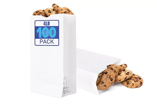 White Cardboard food bag