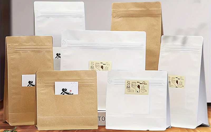 card insert kraft coffee bag