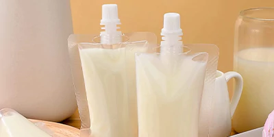 milk plastic stand up pouch