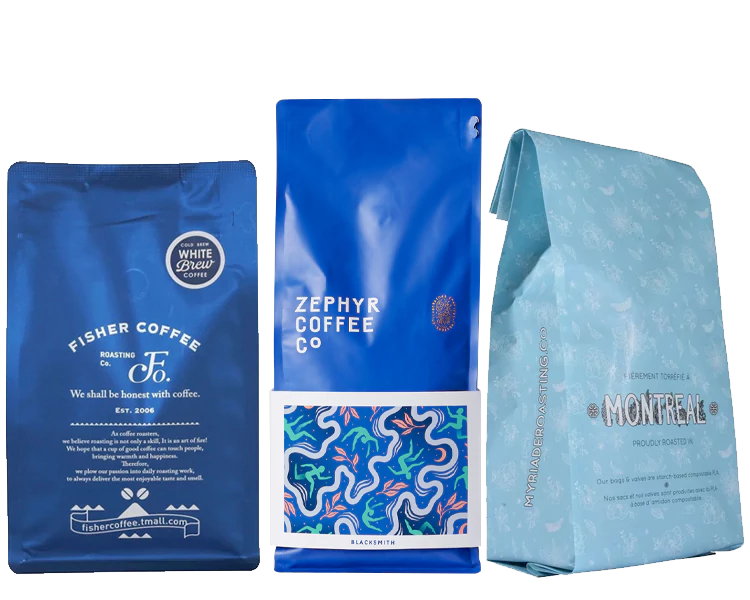 Blue Coffee Bags