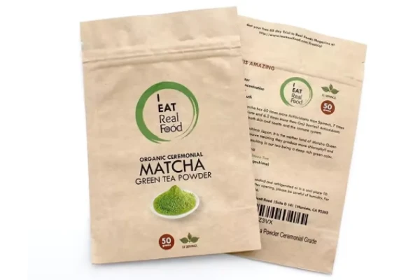Brown Kraft Paper Matcha Bag
