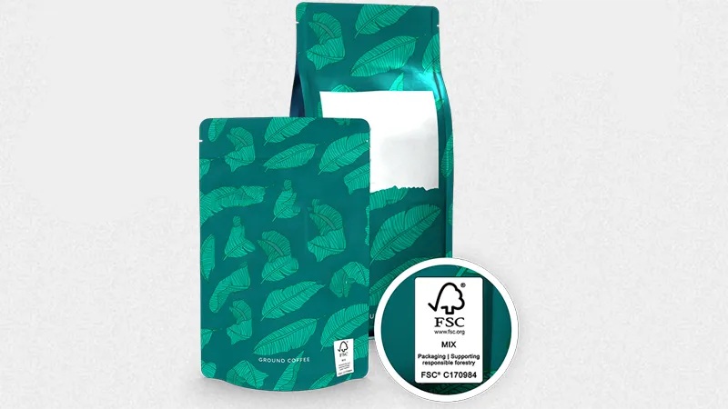 FSC Coffee packaging pouches