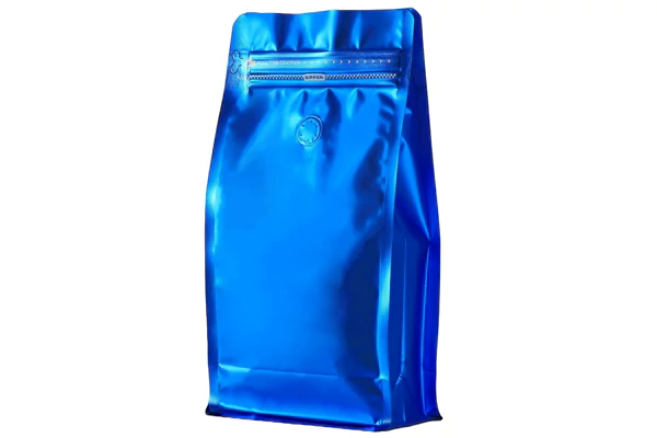 Resealed Zipper Coffee Blue Bags