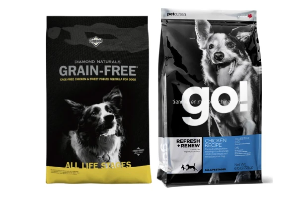 dog food in a black bag