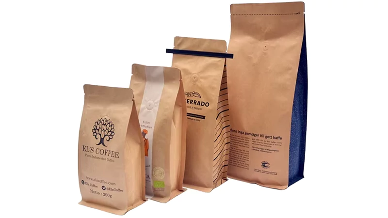 Biodegradable Kraft Coffee Pouches