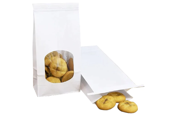 Cookies in a White Paper Bag