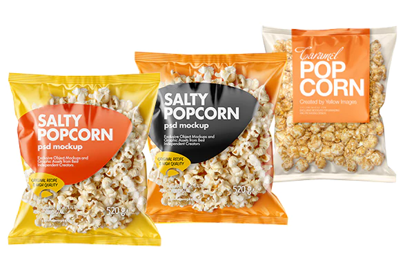 Flat Plastic Popcorn Bags