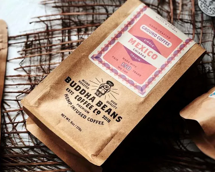 Kraft paper coffee packaging