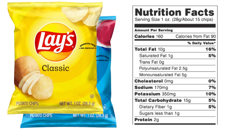 Small Bag of Chips Carbs
