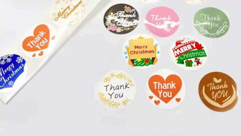 Stickers of packaging bags