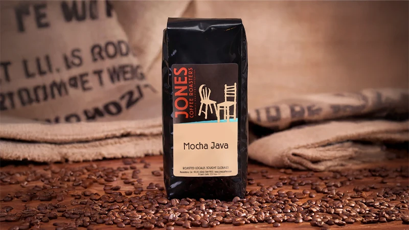 java mocha coffee packaging pouch