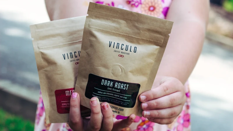 2.5oz sample coffee pouches