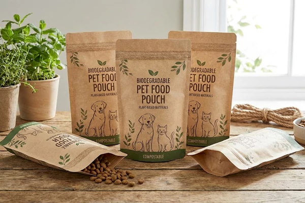 Biodegradable Stand Up Pet Food Pouches