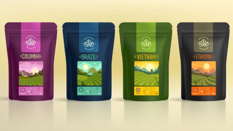 coffee packaging logo