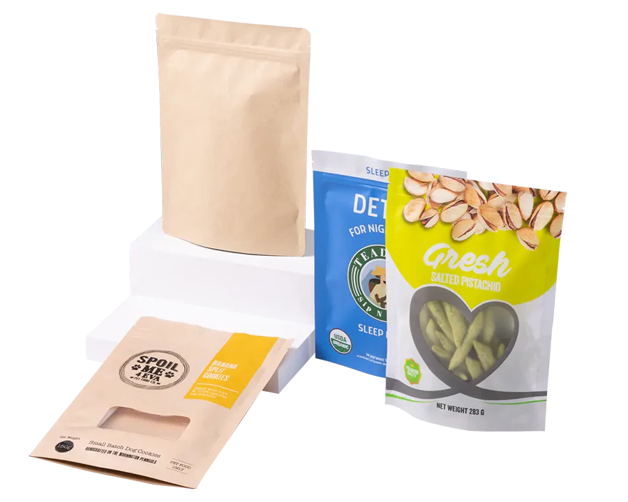custom bio stand up pouch packaging