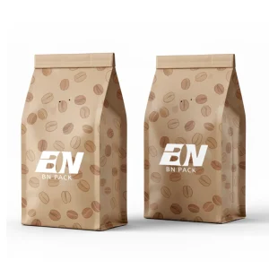 flat bottom coffee pouches with valve