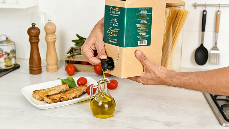 Bag in Box Keeps Olive Oil Fresh