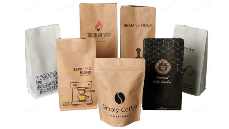 Brown Coffee Kraft Pouches