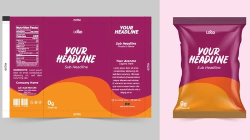 Vector packaging pouch design