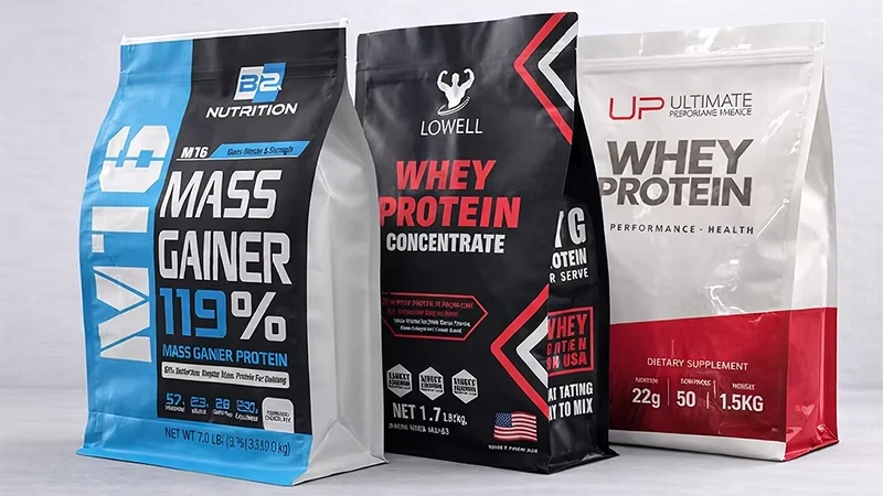 Flat Bottom Bag for Protein Powder