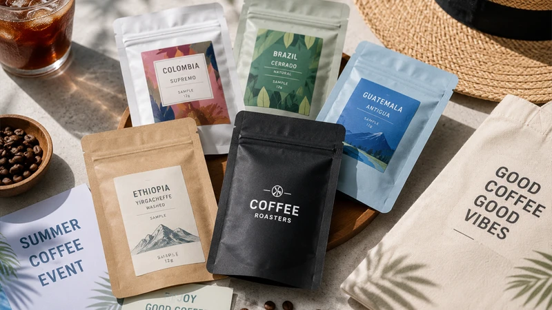 Small Coffee Pouches for Samples, Events and Summer Promotions