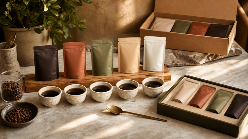Coffee Sample Pack Packaging for Cupping, Events, and Subscriptions