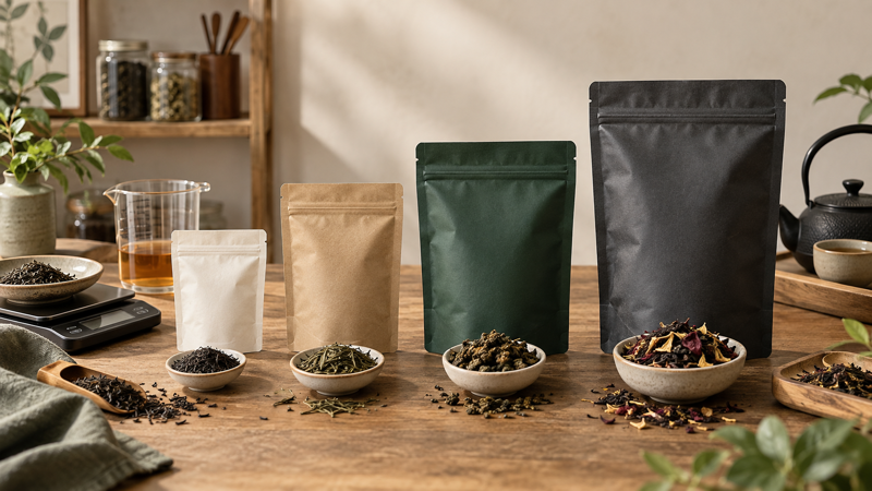 How to Choose Tea Pouch Sizes for 25 g, 50 g, 100 g, and 250 g Packs